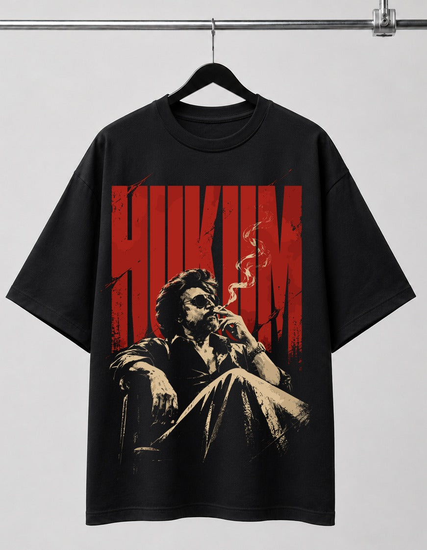 Rajini 3 | Oversized T-shirt | DTF Print | Black