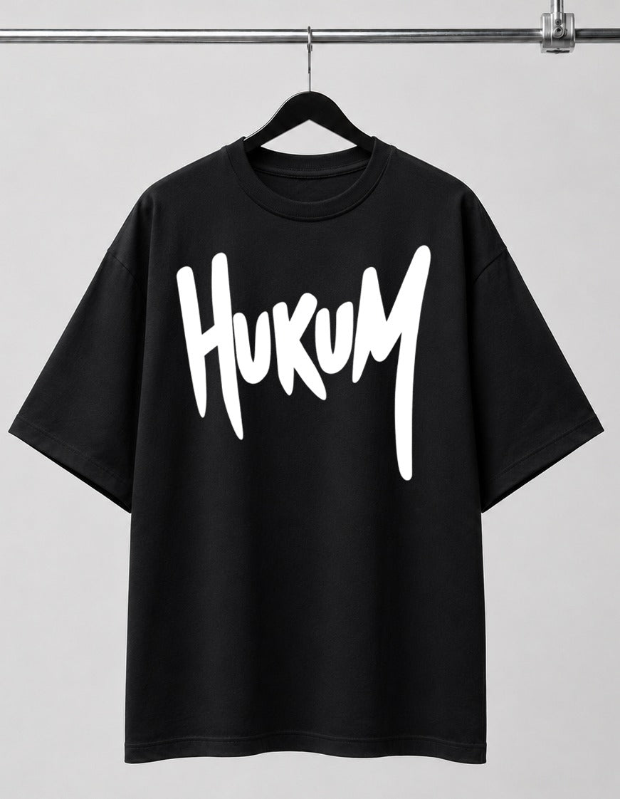 Hukum | Oversized T-shirt | DTF Print | Black