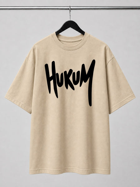 Hukum | Oversized T-shirt | DTF Print | Beige