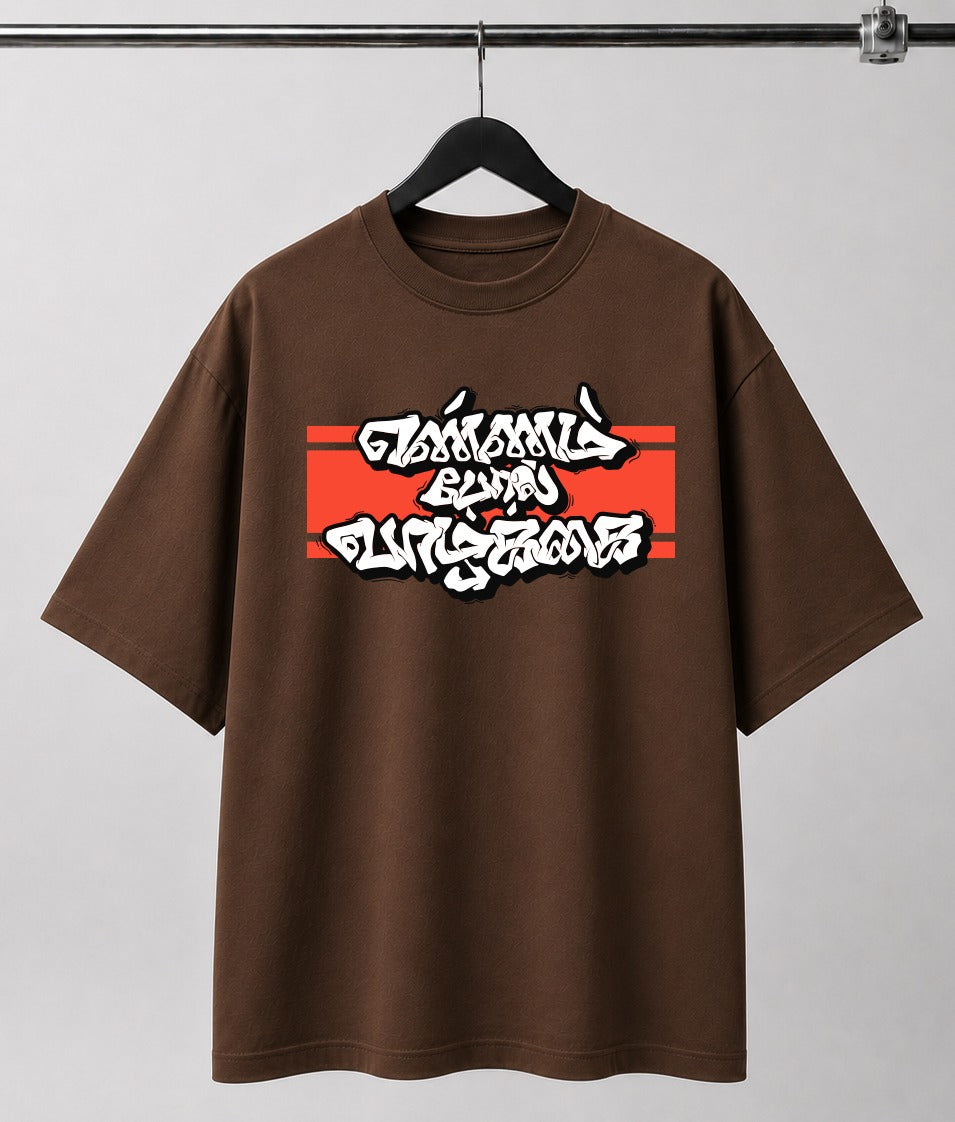 Ennam Pol Vazhkai | Oversized T-shirt | DTF Print | Brown