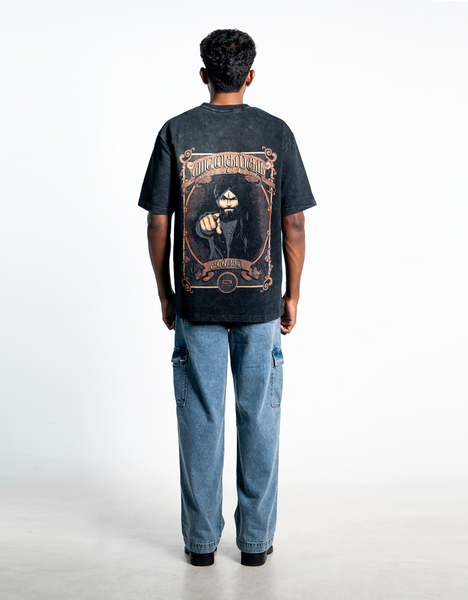 YAANETHARKUM ANJEN | OVERSIZED TAMIL T-SHIRT | BLACK