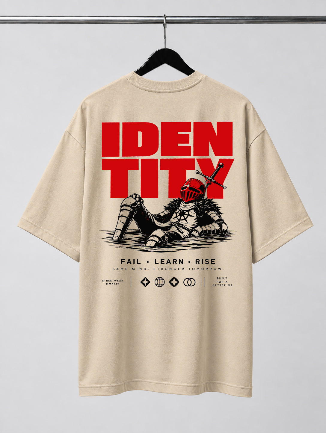 Solider | Identity Is Everything | Oversized T-shirt | Beige