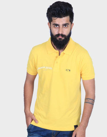 Acham Thavir Yellow Polo Shirt - Angi | Tamil T-shirt | Chennai T-shirt