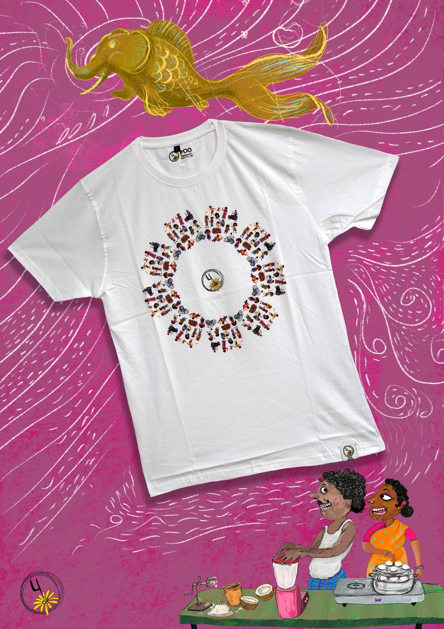 POO PAATU WHITE | TAMIL T-SHIRT