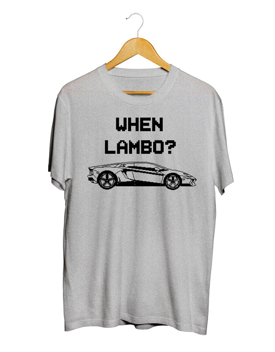 WHEN LAMBO? | CRYPTO T-SHIRT | GREY MELANGE